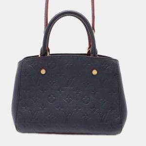 Louis Vuitton Marine Rouge Monogram Empreinte Montaigne BB Tote Bag