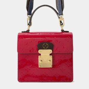 Louis Vuitton Red Patent, Navy Epi and Monogram Coated Canvas Spring Street Top Handle Bag