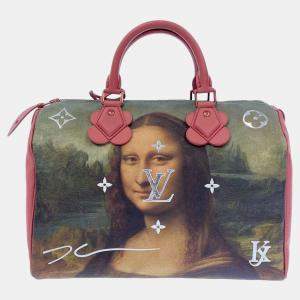 Louis Vuitton Graphic Print Masters Collection Speedy 30 Leonardo Da Vinci Satchel Bag