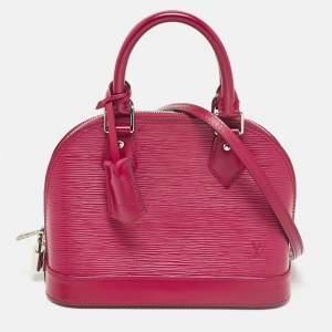 Pre Owned Louis Vuitton Fuchsia Epi Leather Alma BB Bag