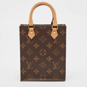 Pre Owned Louis Vuitton Monogram Canvas Petit Sac Plat Bag