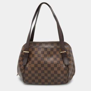 Pre Owned Louis Vuitton Damier Ebene Canvas Belem PM Bag