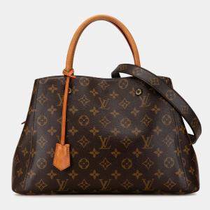  Louis Vuitton Brown Monogram Montaigne MM Bag