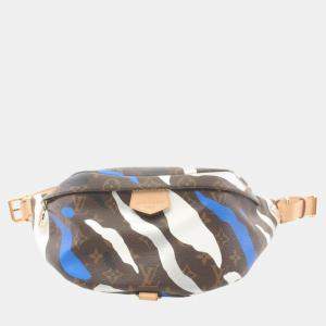 Louis Vuitton League of Legends Brown Blue Multicolor Coated Canvas Leather MM Monogram Waist Bag