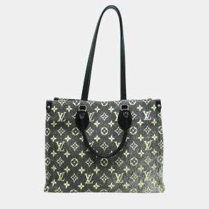 Louis Vuitton Grey Monogram Jacquard Denim On the Go MM  Tote Bag