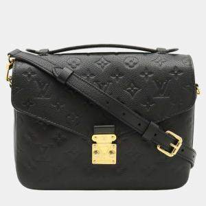 Louis Vuitton Noir Monogram Empreinte Pochette Metis MM Handbag