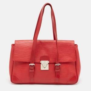 Louis Vuitton Rouge Epi Leather Segur MM Bag