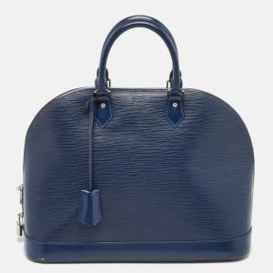 Louis Vuitton Blue Marine Epi Leather Alma GM Bag