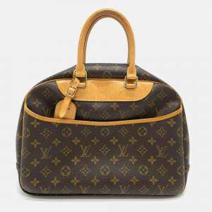 Louis Vuitton Brown Monogram Canvas Deauville Satchel Bag