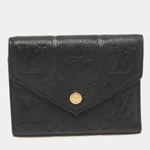 Louis Vuitton Black Monogram Empreinte Leather Victorine Wallet