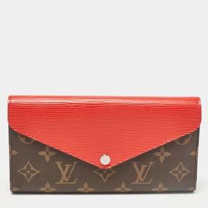 Louis Vuitton Cherry Epi Leather and Monogram Canvas Marie-Lou Long Wallet