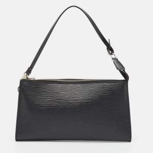 Louis Vuitton Black Epi Leather Pochette Accessoires Bag