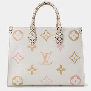 Louis Vuitton White/Beige Monogram LV by the Pool Onthego MM Bag