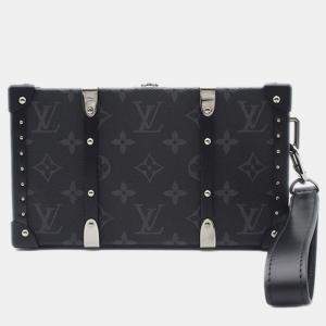 Louis Vuitton Black Monogram Eclipse Canvas Wallet Trunk Clutch Bag