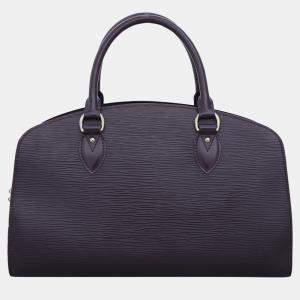 Pre Owned Louis Vuitton Dark Purple Epi Leather Pont-Neuf Top Handle Bag 