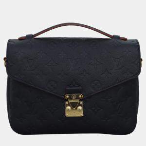 Louis Vuitton Navy Blue Monogram Empreinte Leather Metis MM Bag 