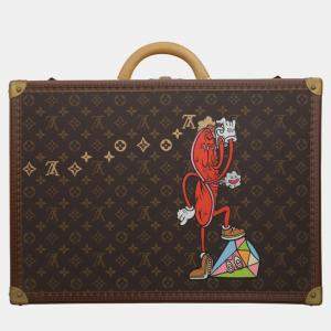 Louis Vuitton Brown Monogram Canvas Bisten 55 Luggage Bag 