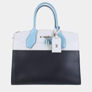 Pre Owned Louis Vuitton Two-Tone Leather City Steamer MM Shoulder Bag