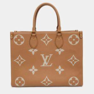 Louis Vuitton Onthego Arizona/Beige Monogram Empreinte Leather Size MM