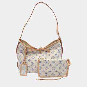 Louis Vuitton Leather White Multicolor Carryall Nm pm Monogram Jacquard Shoulder Bag