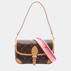 Louis Vuitton Monogram Diane Nm Pm Coated Canvas Leather Brown Shoulder Bag