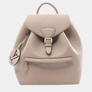 Louis Vuitton Montsouris Pm Monogram Empreinte Tourterelle Leather Beige Backpack