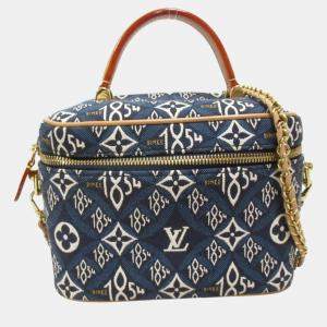 Louis Vuitton Fabric Monogram Jacquard Blue Vanity NV Shoulder Bag