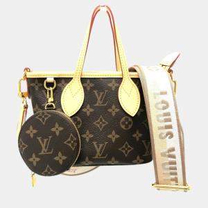 Pre Owned Louis Vuitton Neverfull BB Monogram Canvas Brown Bag