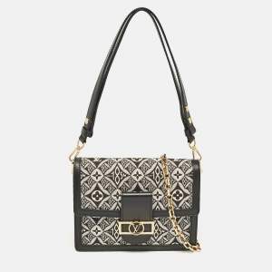 Louis Vuitton Black Jacquard 1854 Dauphine MM Bag