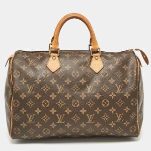 Pre Owned Louis Vuitton Monogram Canvas Speedy 35 Bag