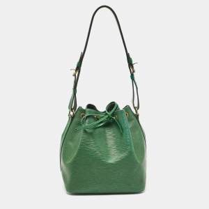 Pre Owned Louis Vuitton Green Epi Leather Petit Noe Bag