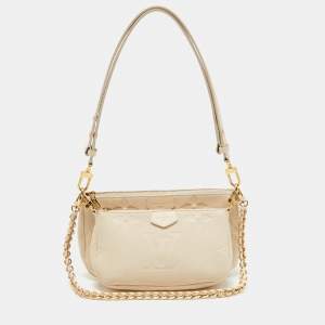 Louis Vuitton Cream Empreinte Leather Multi Pochette Accessoires Bag