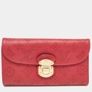 Louis Vuitton Fuchsia Monogram Mahina Leather Amelia Wallet