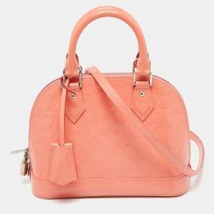 Louis Vuitton Rose Litchi Monogram Vernis Alma BB Bag