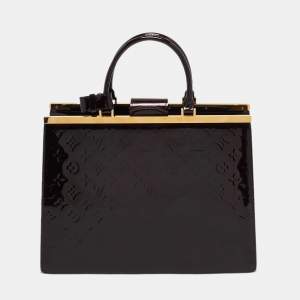 Pre Owned Louis Vuitton Amarante Monogram Vernis Deesse GM Bag
