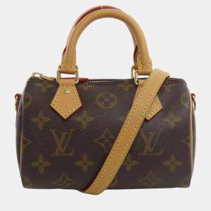 Pre Owned Louis Vuitton Monogram Canvas Nano Speedy Tote Bag