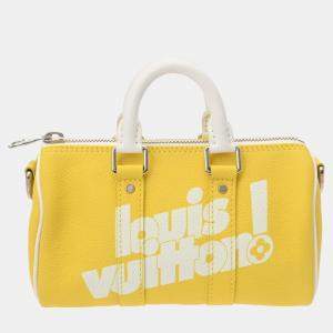 Louis Vuitton Yellow/White Leather Everyday LV Keepall XS Shoulder Bag