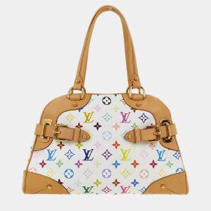 Louis Vuitton White Monogram Multicolor Claudia Handbag