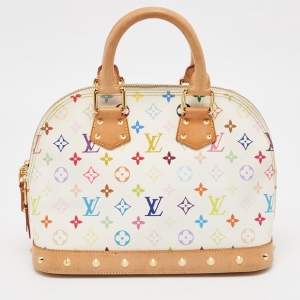 Louis Vuitton White Monogram Multicolore Canvas Alma PM Bag