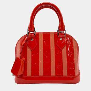 Louis Vuitton Monogram Poppy Petal Vernis Rayure Alma BB Handbag