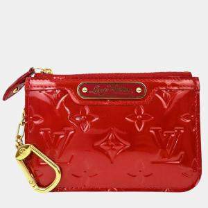 Louis Vuitton Red Vernis Pochette Cles NM Coin Purse Wallet