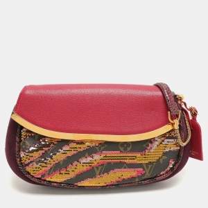 Louis Vuitton Multicolor Monogram Canvas and Sequin Savage Club Clutch