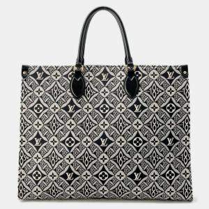 Louis Vuitton Black Monogram Jacquard On the Go GM Tote Bag