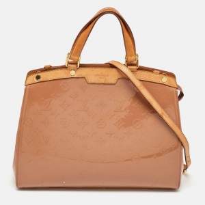 Louis Vuitton Rose Velours Monogram Vernis GM Brea Bag