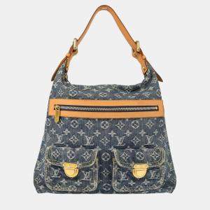 Louis Vuitton Blue Monogram Denim Baggy GM Shoulder Bag