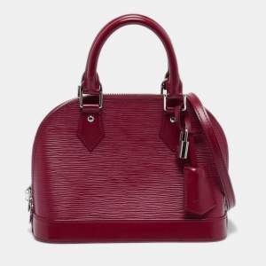 Pre Owned Louis Vuitton Fuchsia Epi Leather Alma BB Bag