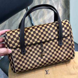 Pre Owned Louis Vuitton Ponyhair Damier Sauvage Lionne Handbag