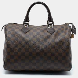 Louis Vuitton Damier Ebene Canvas Speedy 30 Bag