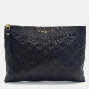 Louis Vuitton Black Leather Louis Vuitton Empreinte Daily Clutch