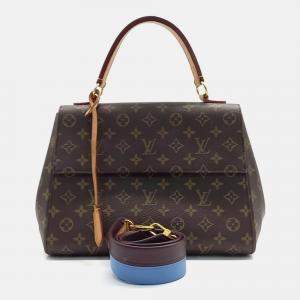 Pre Owned Louis Vuitton Brown Coated Canvas Louis Vuitton Monogram Clooney MM Bag